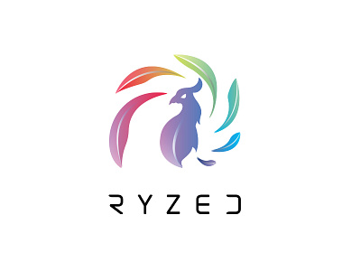 RYZED Logo brand client colorfull peacock technology