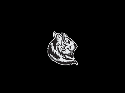 Tiger animal bw design logo tiger wild