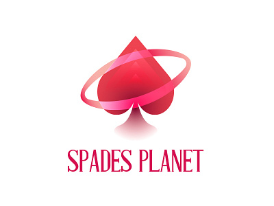 Spades Planet brand business card client colorfull identity logo planet red spades