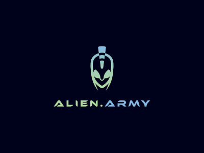 Alien.Army Logo alien behance brand branding design dribbble gradients icon identity illustration logo mark