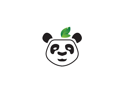 Natural Panda Logo animal behance brand dribbble gradients icon identity leaf logo mark natural panda