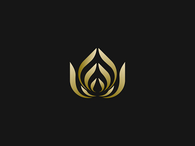 Golden Flower behance brand design dribbble flower golden gradients icon logo mark nature portfolio