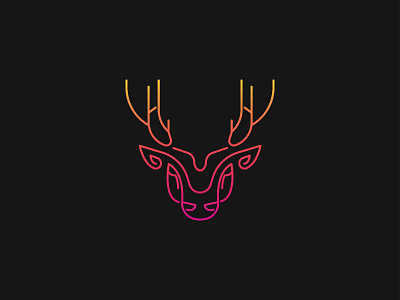 Reindeer Logo animal behance brand colorfull design dribbble gradients icon identity logo mark portfolio