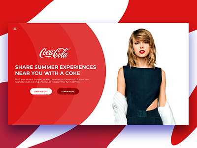 Coca-Cola Home Page coca cola ui ux web