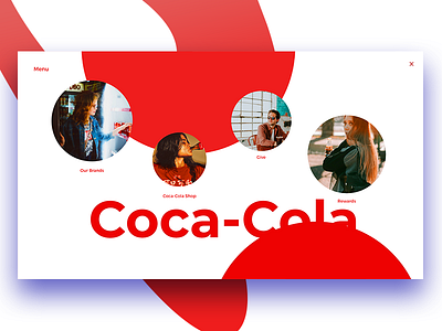 Coca-Cola Menu Page coca cola ui ux web