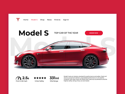 Tesla Website Redesign (Model S Page) model s page redesign tesla ui ux web adobe website xd