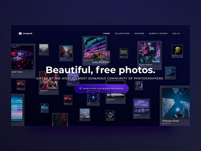 Unsplash Website Redesign (Home Page)