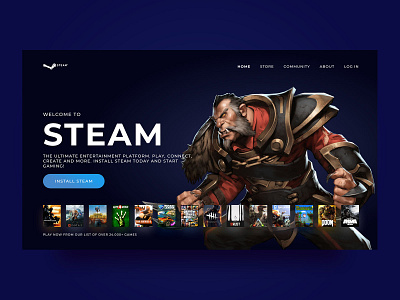 Steam Home Page Website