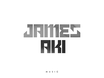 James Aki Logo artist dj gradient logo music white