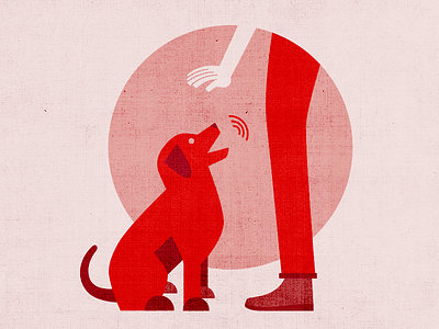 good boy dog illustration owner pet speak