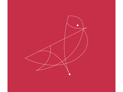 Contours: Cardinal (Line) animals bird cardinal design illustration minimal modern simple vector