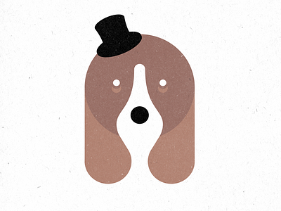 Basset Hound basset dog geometric hound illustration minimal vector