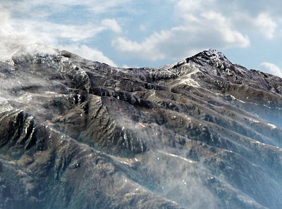 Sierra Nevada 3D Render 2020 3d 3drendering blender landscape mountains outdoors satellite sierra nevada south america
