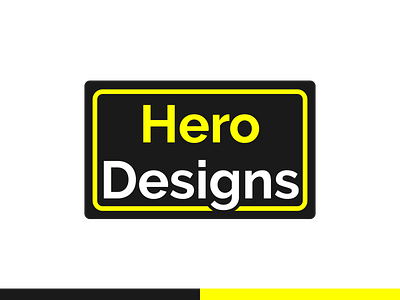 Hero Designs logo borders branding dark theme design flat laser engraving logo logotype