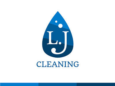 LJ cleaning logo branding cleaning company design droplet flat initials logo logo logotype minimalist serif font vector