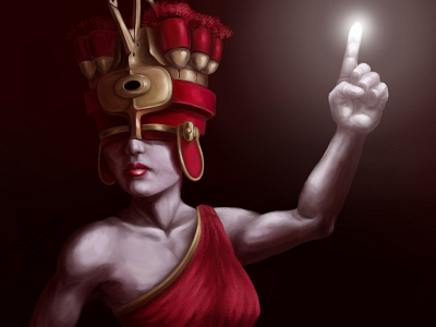 Justitia - Goddess of justice character design concept art deity duotone female goddess illustration justice roman