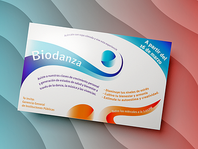 Brochure - Bio-dance event - 2015 2016 biodance curved dance design event promotional design spanish typography vector