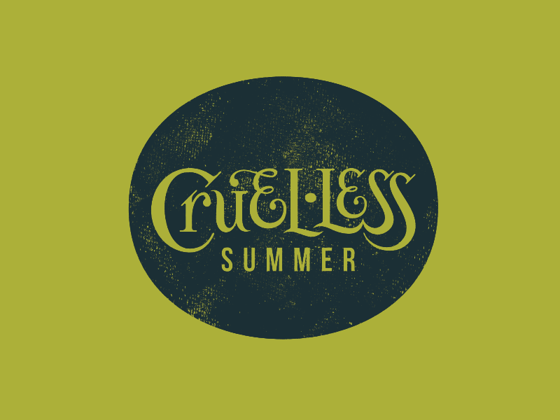 Logo, Colors, Cards GIF branding cruelless lettering logo summer texture typography