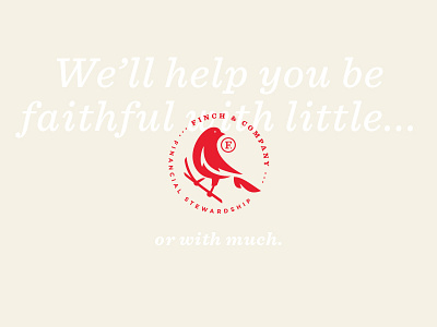 Finch Rebrand — Seal & Tagline bird branding financial illustration logo pattern seal