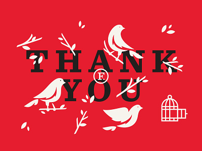 Finch Rebrand — Thank You bird branding financial illustration logo pattern thank you