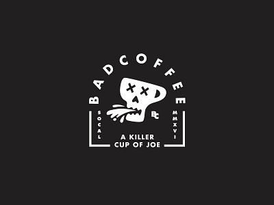 Badcoffee Branding — Headstone bones brand branding coffee icon illustration logo skull
