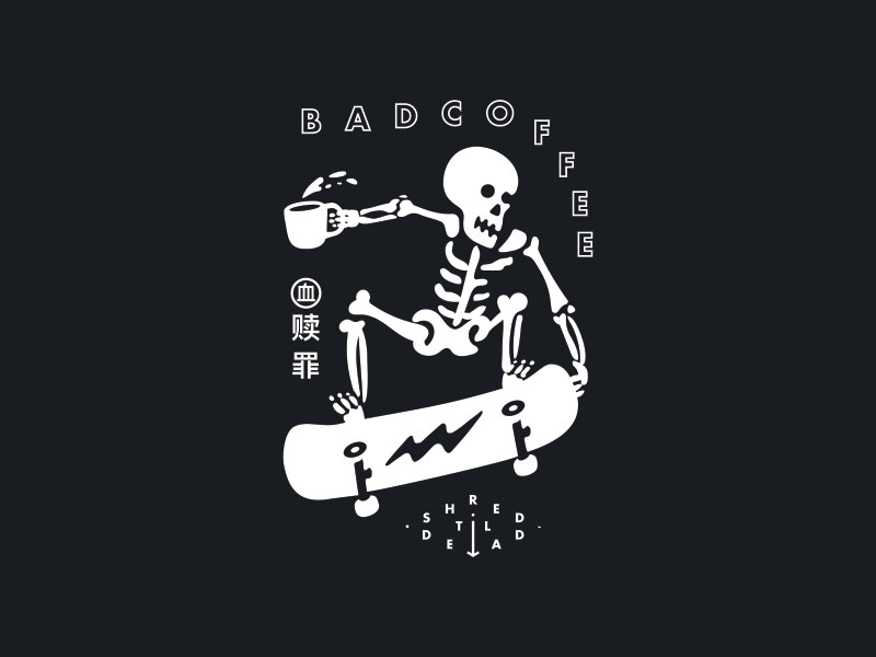 Badcoffee Branding — Shred Til Dead by Anton.Works on Dribbble