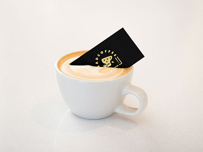 Badcoffee Branding — Card Glamour Shot II bones brand branding business card coffee icon illustration logo skull