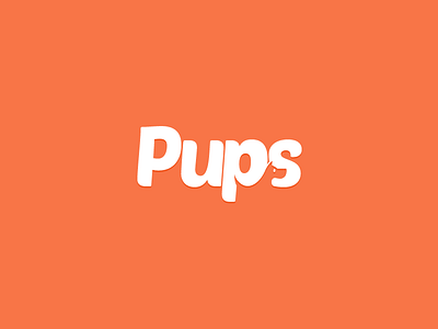 pups brand dog gestalt icon logo logotype orange puppy pups symbol thirty logos