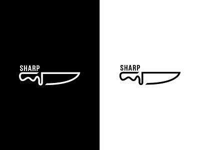 sharp black brand icon illustration knife logo logotype minimalist sharp symbol thirty logos