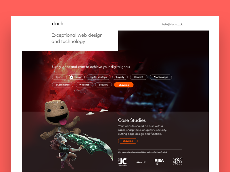 Clock Website Concept by Edward Hann on Dribbble