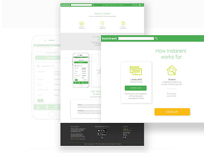 UI design for Instarent, property management app