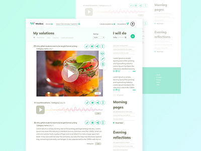 My Solutions page for Walden website ui design ux ui web design