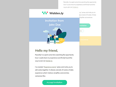 E-mail invitation design from Walden website