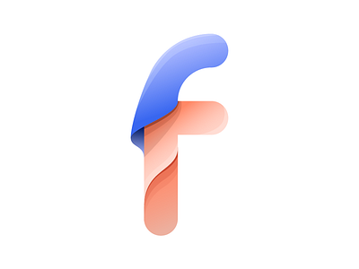 Letter f alphabet colorful f logo vector