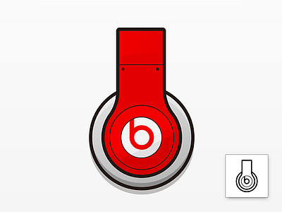 Beats Solo Headphones icon set icon illustration linear vector
