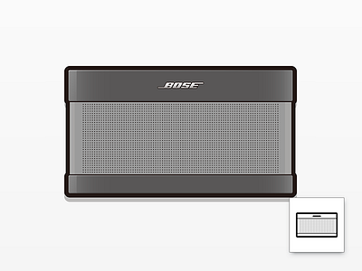 Bose Soundlink III icon set icon illustration linear vector