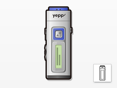 Samsung YP-55 Mp3 Player ai icon illustration illustrator linear vector