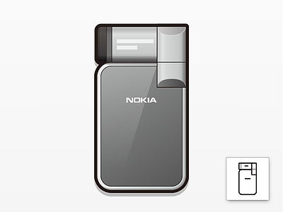 Nokia N93i icon set ai icon illustration illustrator linear vector