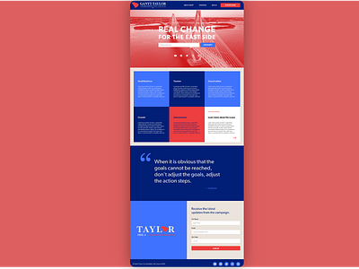 Campaign Website Landing Page campaign landing page politics ui ux vote web design website