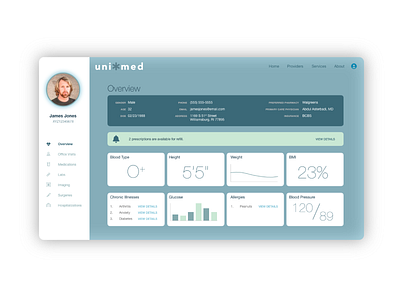 Medical User Profile design profile profile page ui ux webdesign