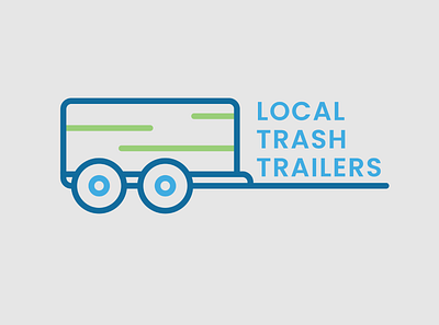 Local Trash Trailers web logo branding design logo