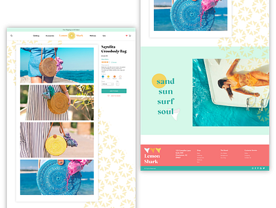 Lemon Shark ECommerce Site branding design ecommerce logo ui ux webdesign