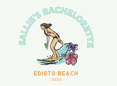 Bachelorette Logo bachelorette beach design logo surf vintage