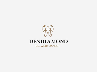 Dendiamond Clinic branding clinic design flat icon illustration logo logo illustrator typography vector