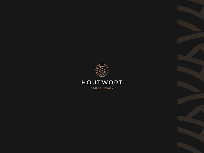 Houtwort Company Logo branding design flat icon illustration logo vector wood