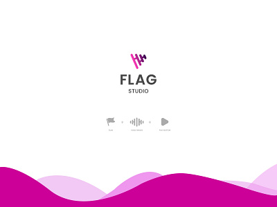 Flag studio logo branding design flag flat icon illustration logo logo illustrator vector