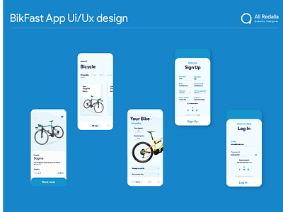 BikFast Ui/Ux Design app branding design illustration