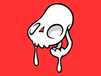 Hungry Skull character flat illustration flatdesign halloween logo spooky vector graphics