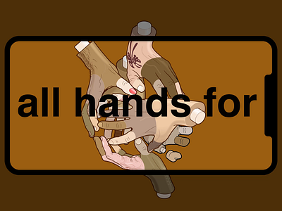 all hands for a single beat adobe illustrator cellphone hands motiongraphics technical illustration vector graphics vector illustration