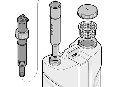 Zoom II adobe illustrator detail device fake3d instructional illustration instructions isometric line art tech technology vector illustration zoom in